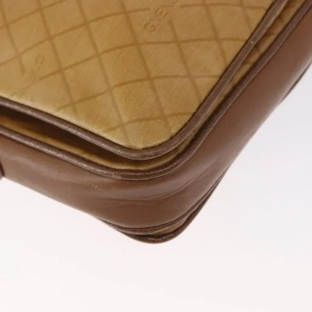 Authentic GIVENCHY Shoulder Bag PVC Canvas Beige Gold - Picture 7 of 16